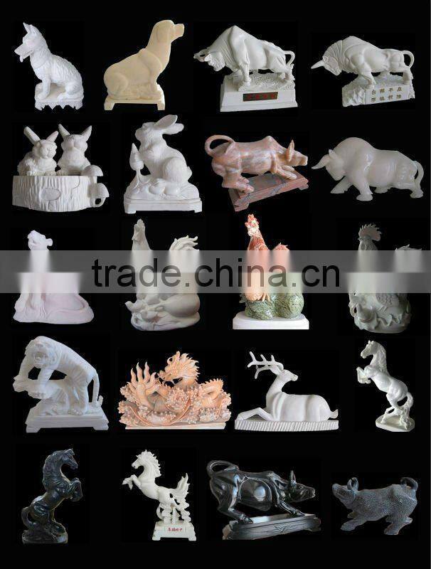 White Marble Elephant Carving