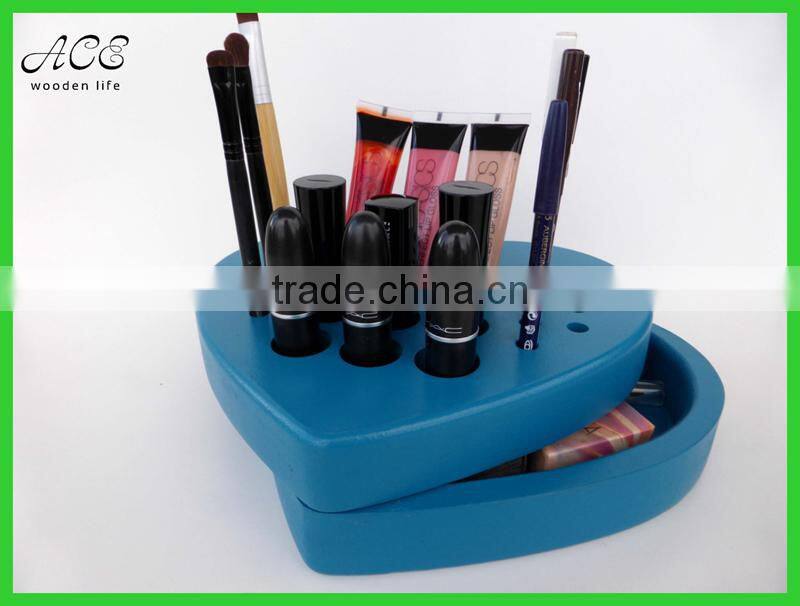 Wooden Makeup Organizer Storage