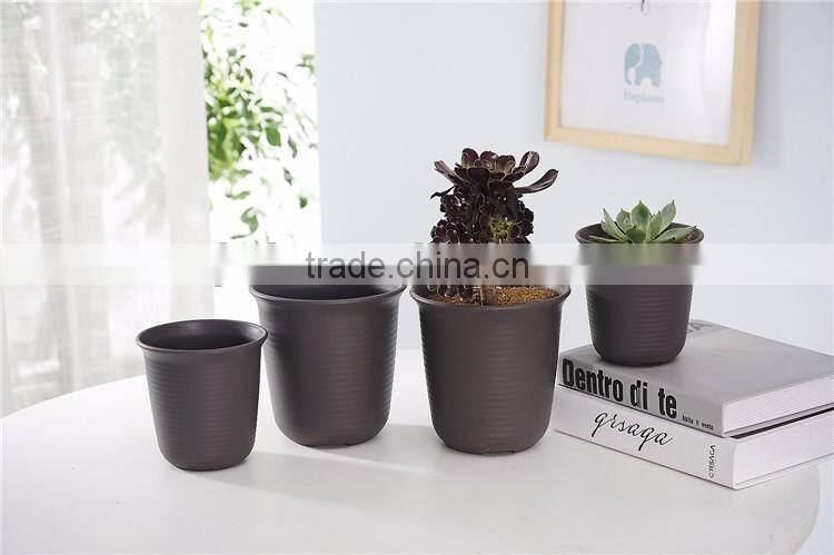 Plastic Round Resin succulent Plant Pot/Cactus Plant Pot Flower Pot