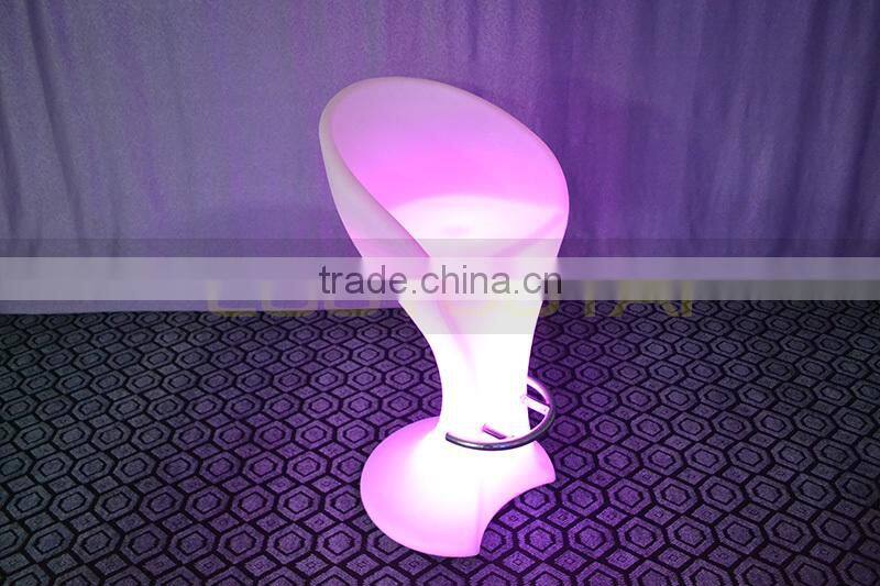 2015 New design modern 42'' high-grade led bar stool high back wing chair LED light stool chair LTT-BS04