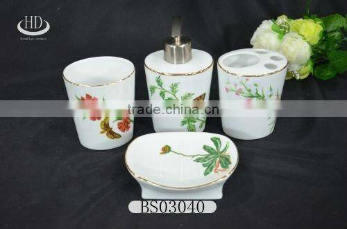 golden Ceramic bathroom set