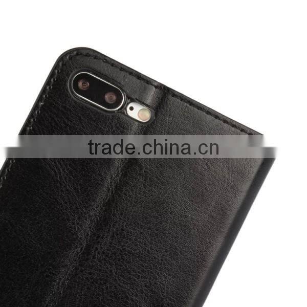 Crazy horse pattern PU leather wallet flip phone Case for iPhone 7 plus
