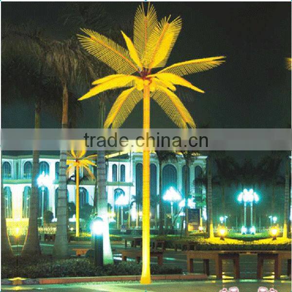J080406China supplier decorative artificial light tree outdoor lighted coconut palm trees
