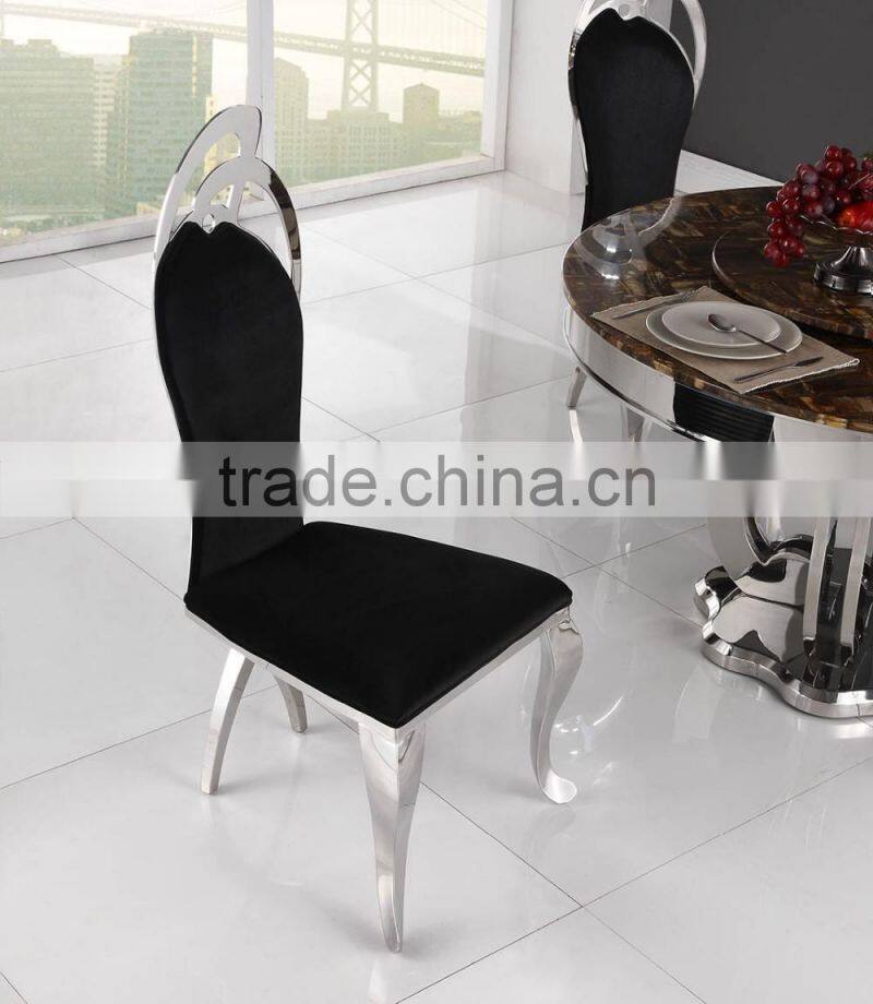 Special model customize dining chair stainless steel leg