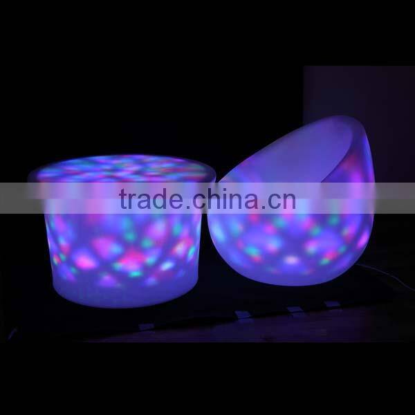 PE remote control battery operated LED apple Bar Chair