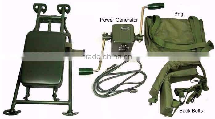 60W Military Hand Cranking Dynamo Power Generator with Seat Stand