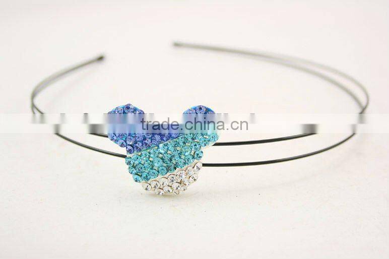 Children headband with with a stunning crystallized mickey kids hair accessory