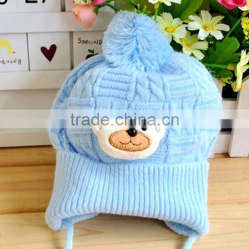 Baby hat Boy Girl Infant Toddler Cute Soft Crochet Bear Hat Beanie Warm Newborn Cap
