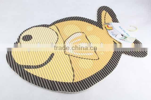 Cartoon fish shaped printed EVA anti slip bathroom mat