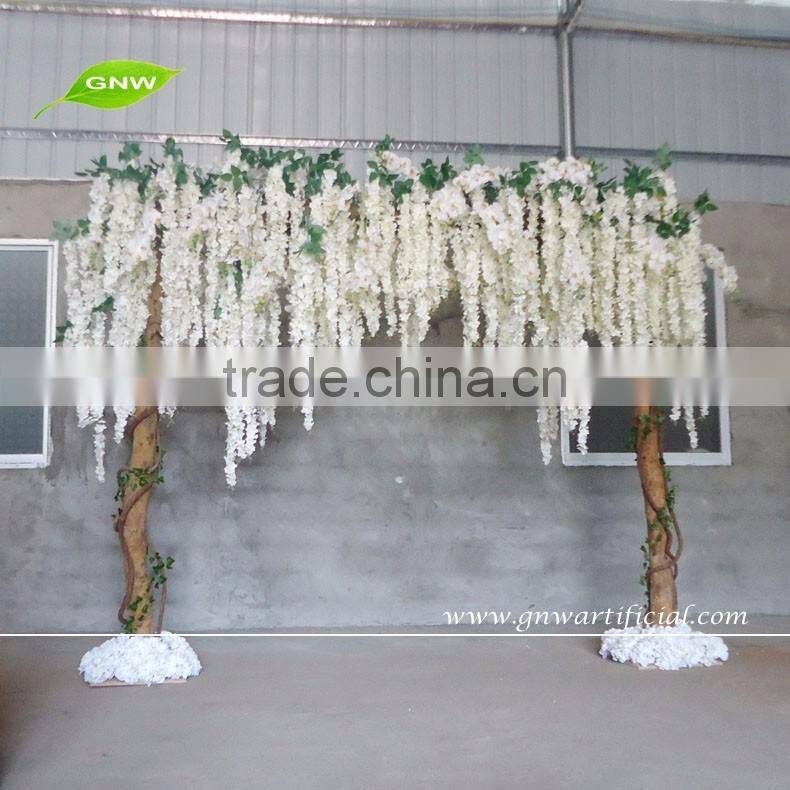GNW FLA1603003-R Fabric Rose Flower Wedding Arch Party Backdrop Entrance Arch Door For Sale