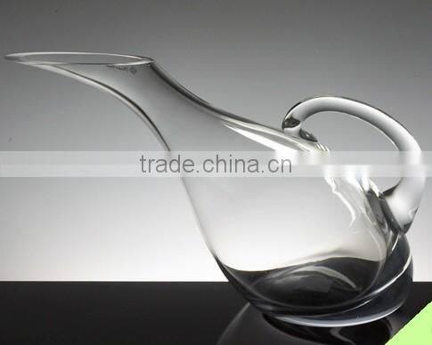 wholesale hand blown clear polish crystal red glass decanter