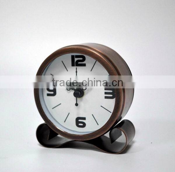 Metal small desktop clock