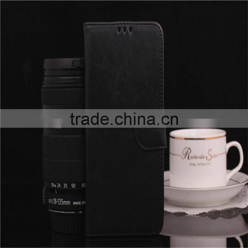 High quality crazy-horse PU card bumper/pocket cell phone case for Samsung