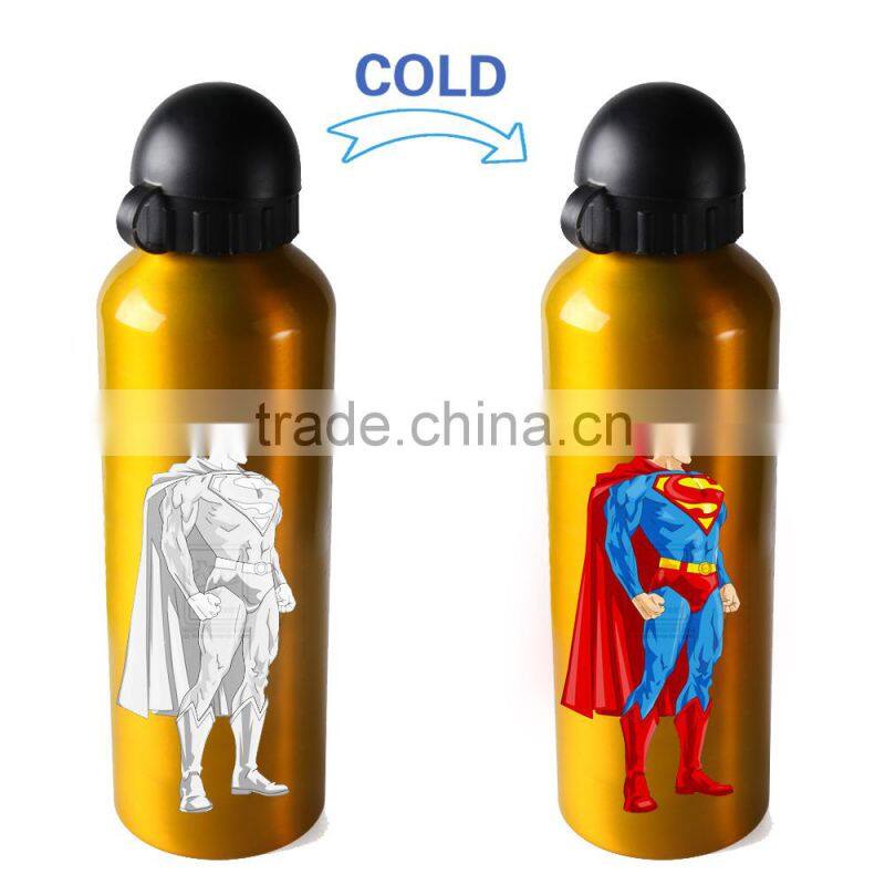 500ml Promotional Aluminum Drinking Cold Color Changing Water Bottle
