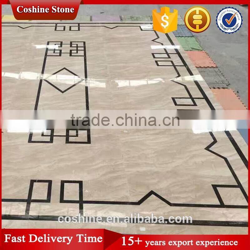 Custom-made natural marble stone watejet medallions