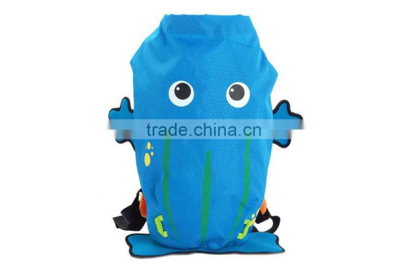 water proof light weight kids cute swimming backpack, animal fish frog shaped bag,