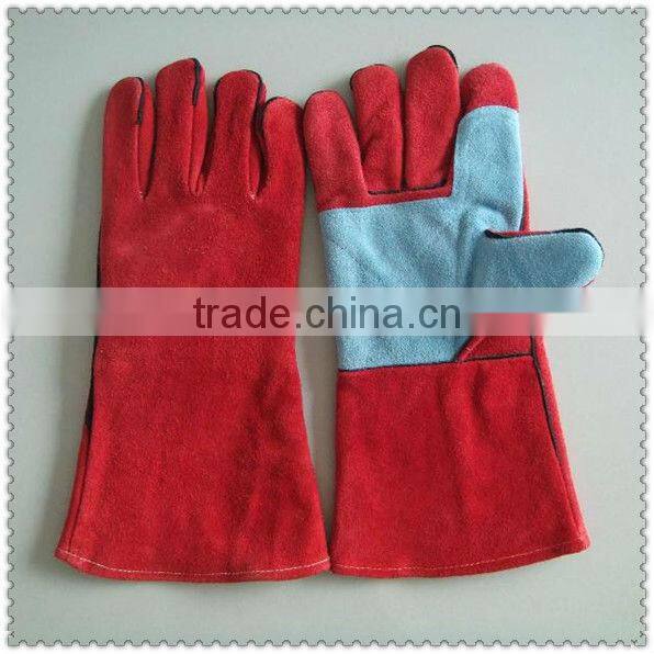 Grey Reinforced Palm Cow Split Leather Welding Gloves JRW41