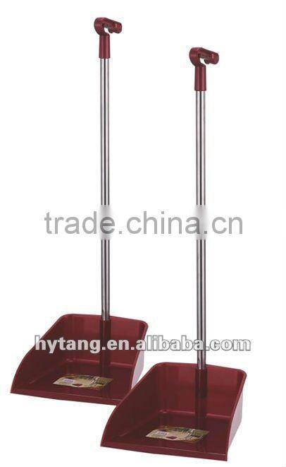 single plastic long handle dustpan