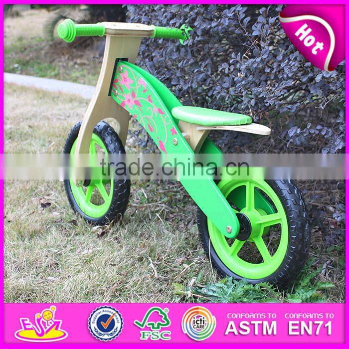 Hot new product for 2015 Cheap wooden bike for kids,Fashion wooden balance bike toy,High quality children wooden bike W16C113