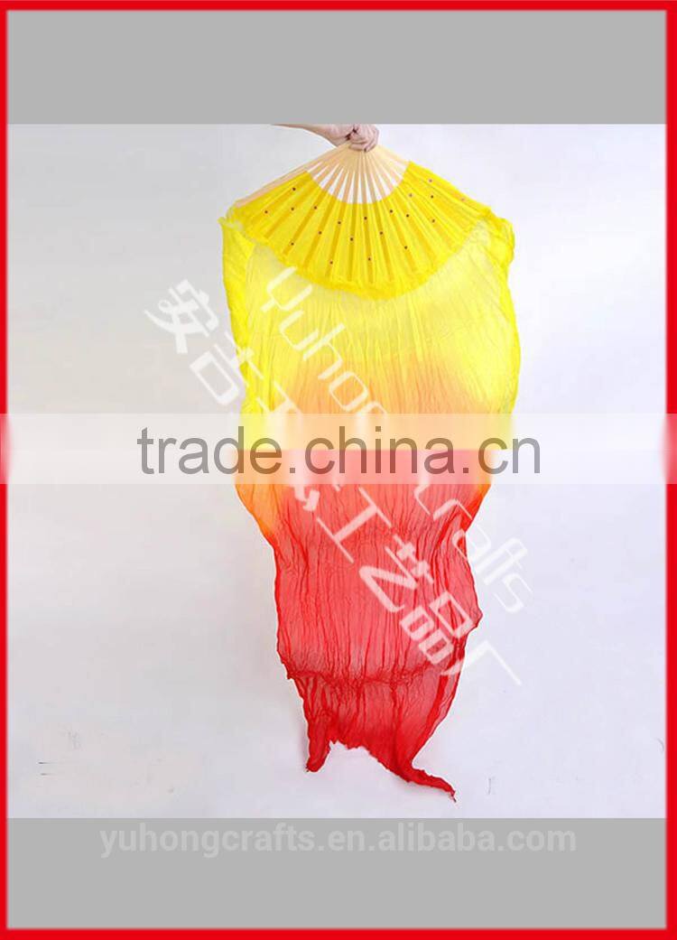 Colorful silk dance fan for promotion
