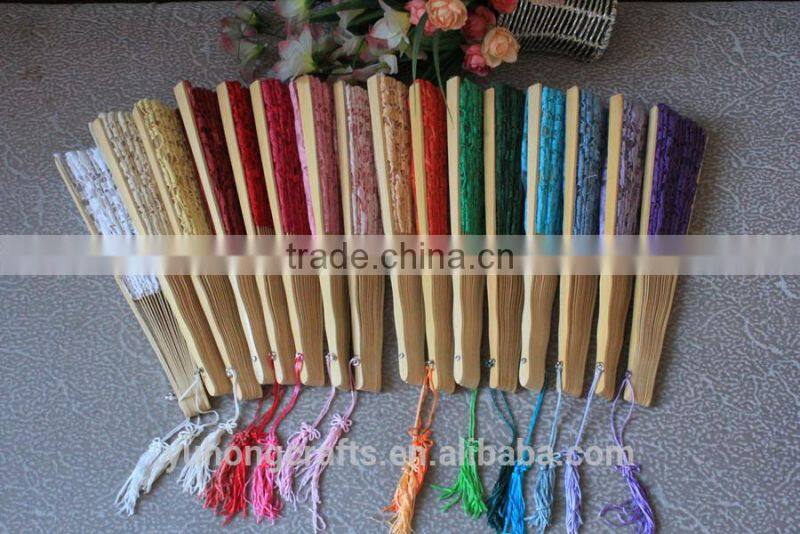 Advertising lace hand folding fan