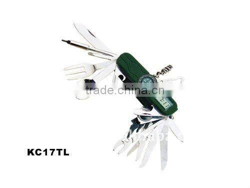 2014 New spring design multi knife pocket knife multi functiona LED knife KF703TS