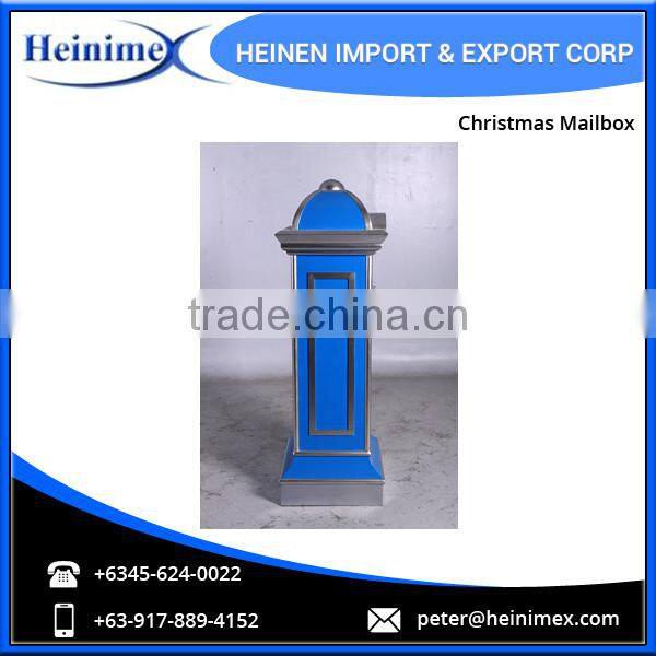 Premium Quality Blue and Silver Christmas Mailbox