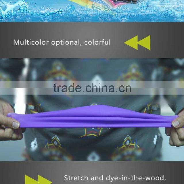 customized logo printed waterproof silicone swimming cap for long hair