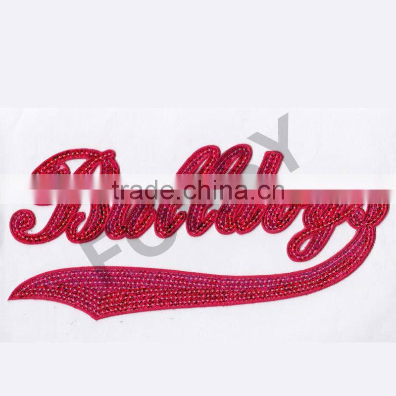 custom basketball embroidery and sequin patch FOKSY