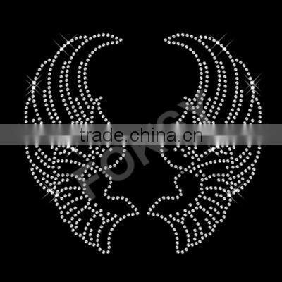 Heat transfer iron on motif Citrine Angel Wings