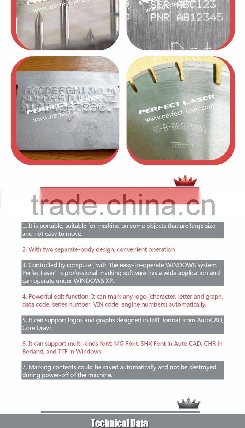 Perfect Laser PEQD-030 protable dot pin marking machine