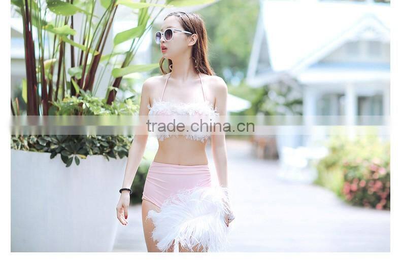 China Distributors Latest design solid sexy mesh swimwear white