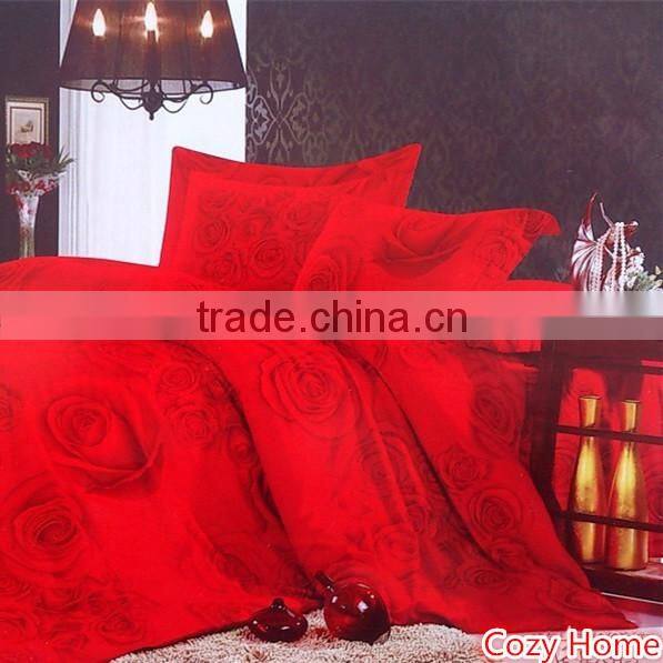 2014 fashion pattern 100% cotton print bed set with various colors