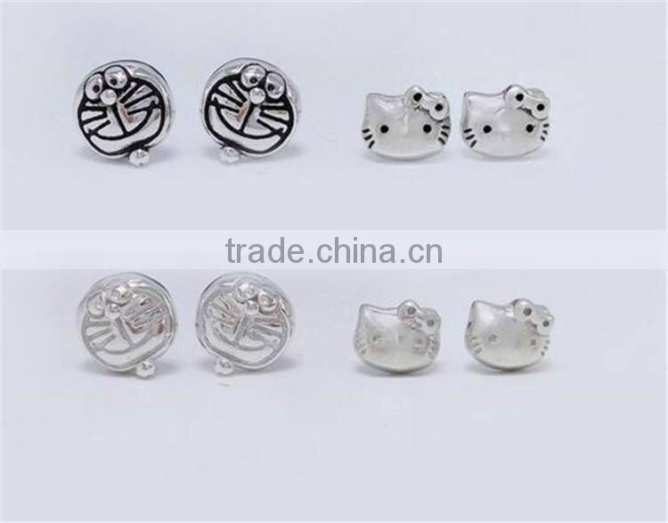Fashion 925 Sterling Silver CZ Classical Shaped Earrings