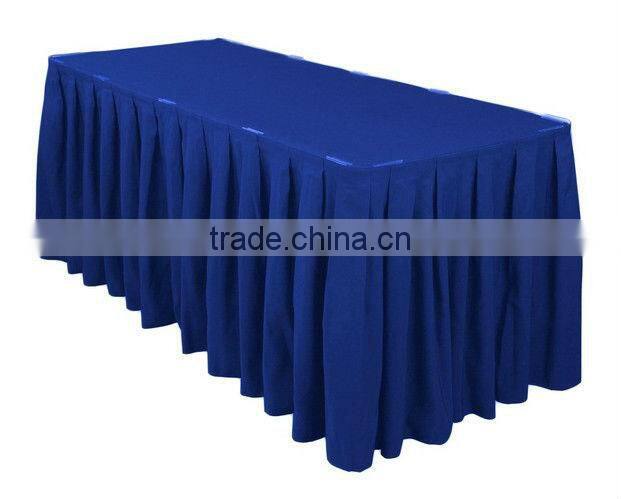 14ft accordion pleat polyester table skirt black