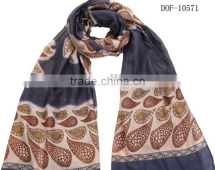 Fashion high quality 100%polyester printing flower new scarf STOCK!