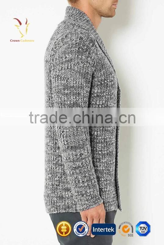 Super Soft Men Cropped Cashmere Cotton Cardigan