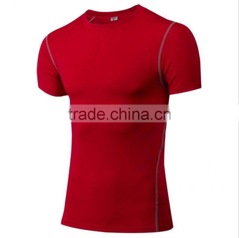 Men's Compression Tight Underwear Men Suit Base Layer Short Sleeve T-Shirts Muscle Sportwear Athletic Sports Gym Running T-Shirt
