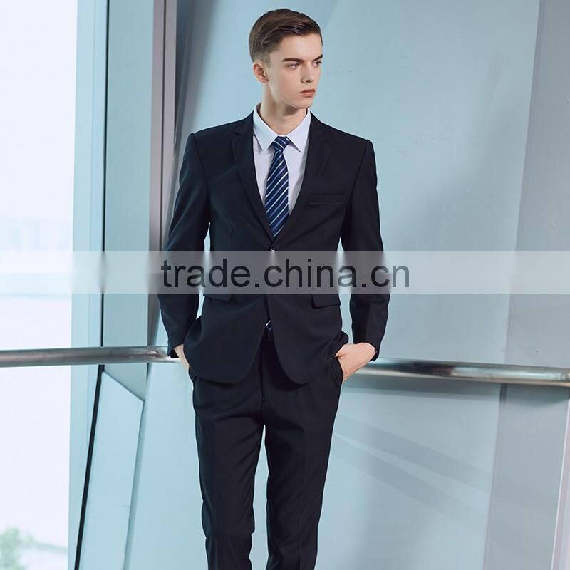 OEM Wholesales Office Men Wear Uniform Black Fashion Men Suit 2014
