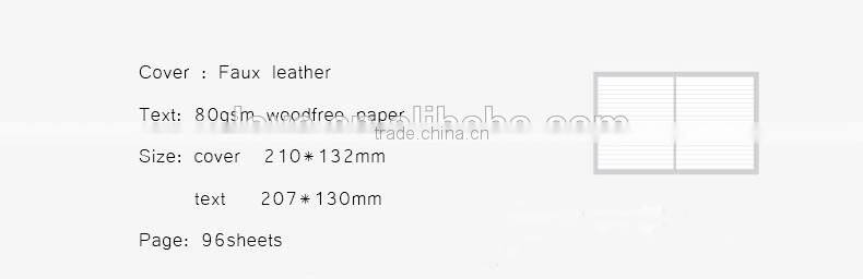 High-grade A5 PU planner customizable faux leather cover with band printing logo section sawing binding hardcover notebook