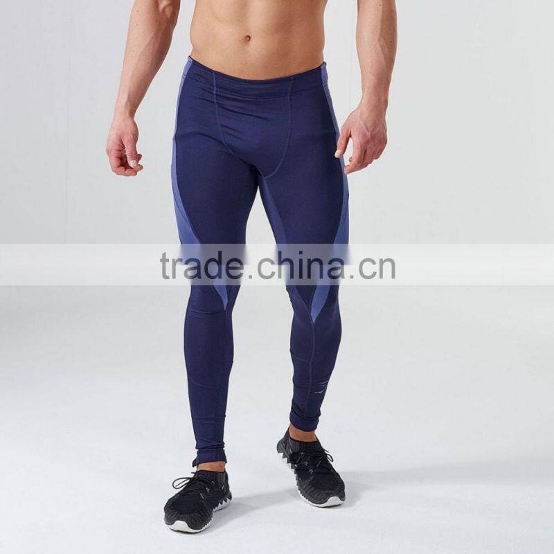 High Quality 86%Nylon 14%Spandex Gym Tights Compression Pants Men