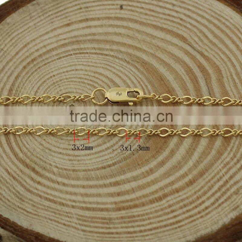 new gold chain design girls Gold Filled Necklace Chain dubai new gold chain design