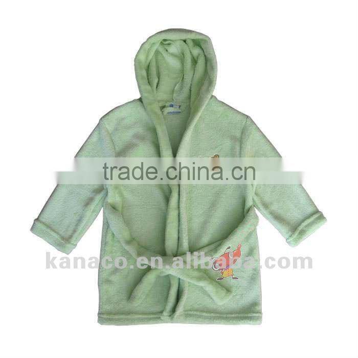 2012 children polyester coral fleece robe(KN-RB-30)