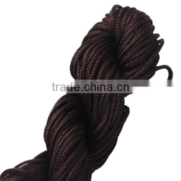 Polyester Jewelry Thread Dark Coffee 1mm Beading Cord