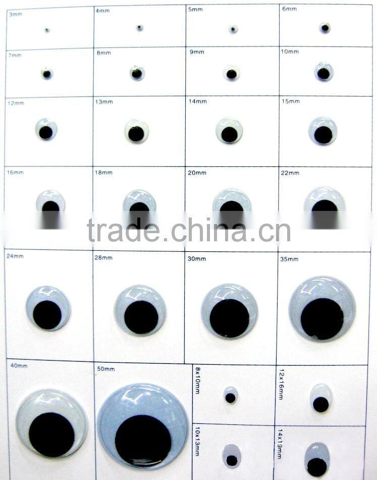 Wholesale Handcraft Toy Making Plastic Wiggle Eyes Googly Eyes Moving Eyes