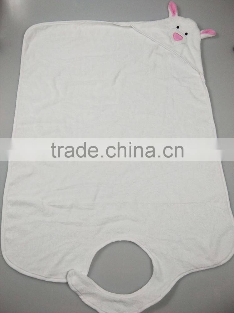 Cotton baby apron bath towel with hood