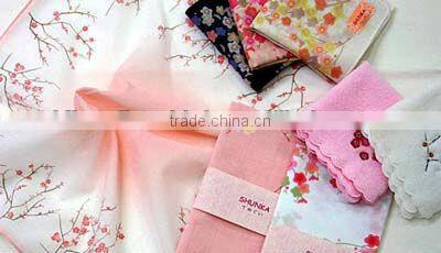 Wave embroidered handkerchief
