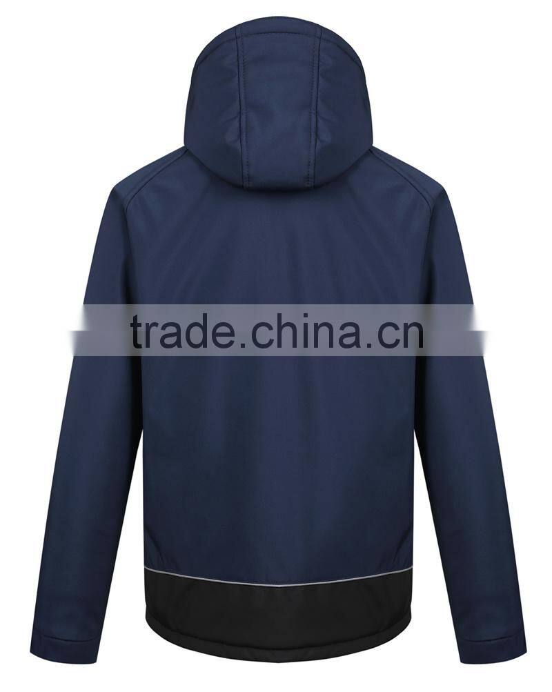 polyester padded men's winter warm waterproof softshell jacket uniform