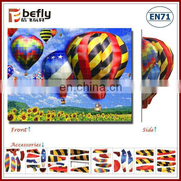 Wholesale kids Hot-air balloon paper 3D jigsaw puzzle