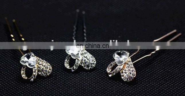 Wedding Headpiece Rhinestone U shaped Hair Pins